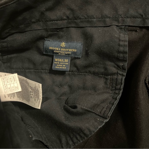 Brooks Brothers Advantage Chino Elliot Black Pants - Picture 2 of 9